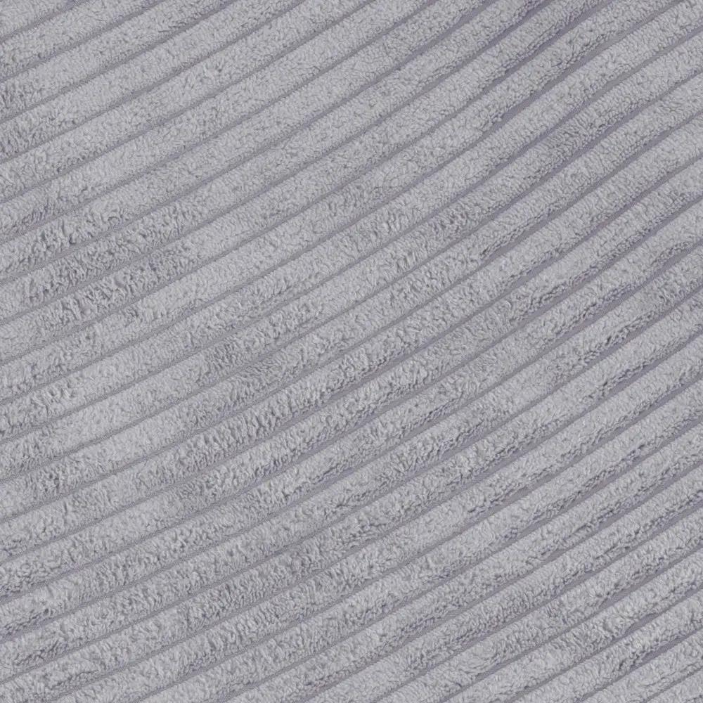 Pouf 60x60 cm - Coussin de sol, velours côtelé gris premium - Plush Nest by Misioo