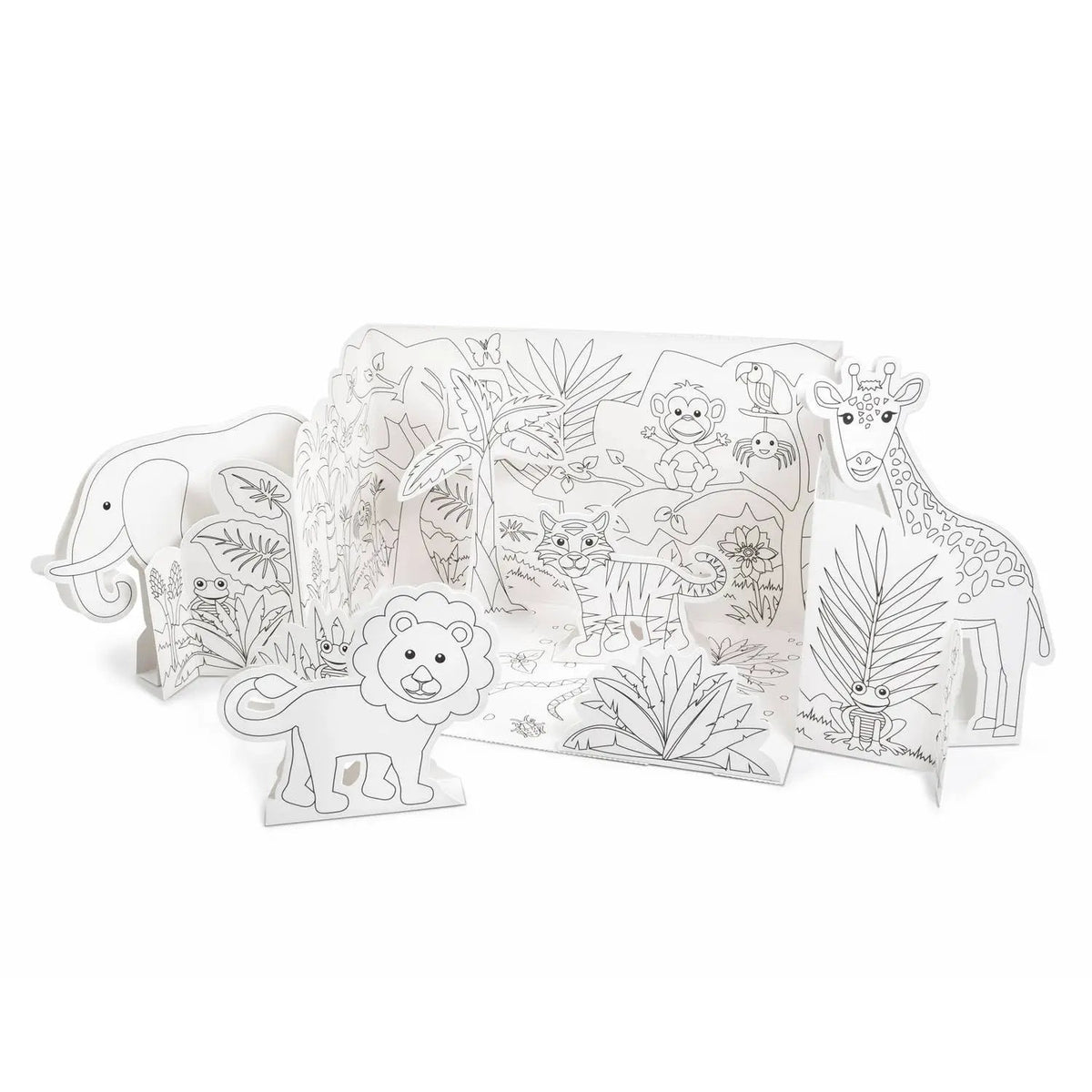 Pop-Up Jungle Coloriage Scène by Clockwork Soldier