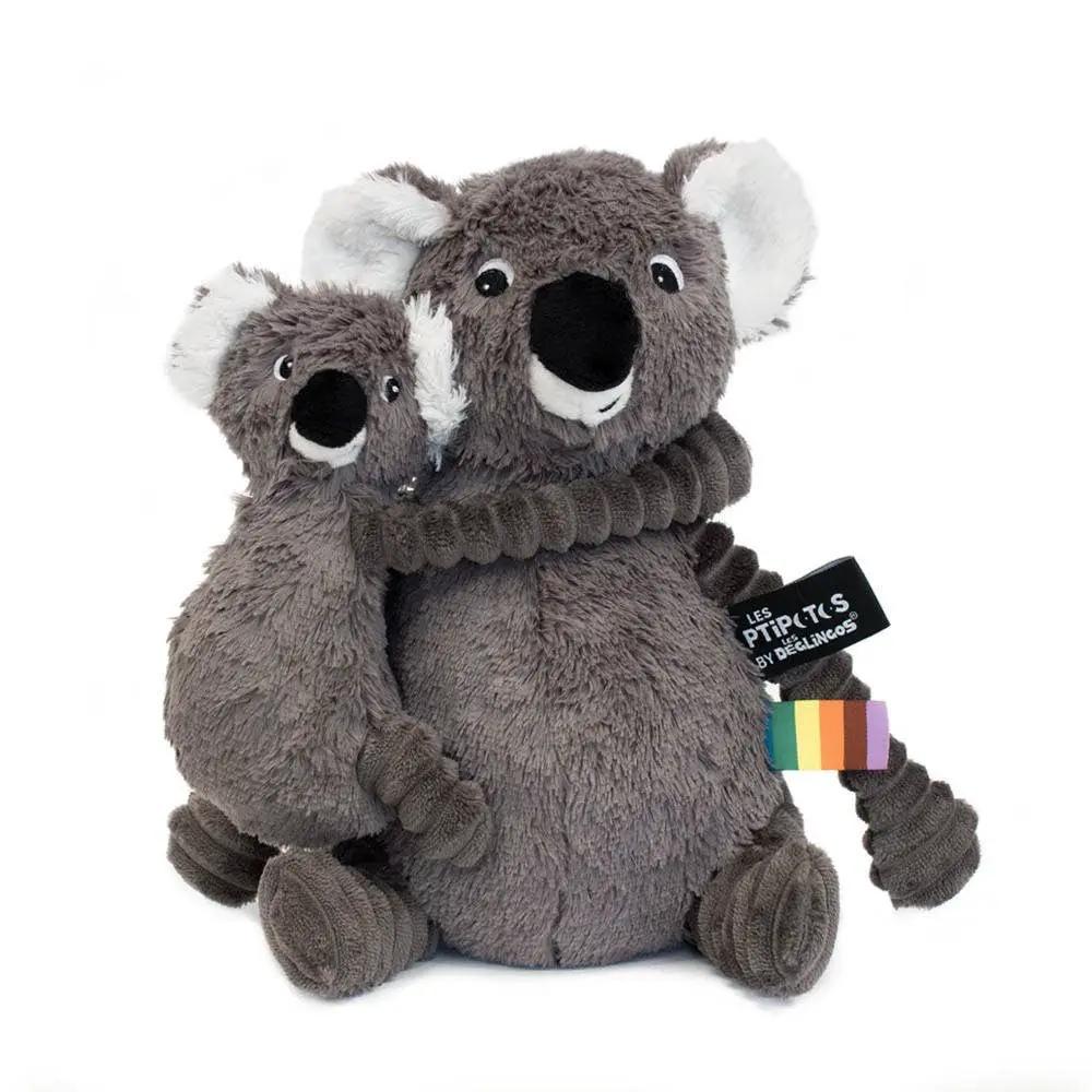 Peluche Les Ptipotos - Trankilou Le Koala Mum & Baby Grey - Les Déglingos, France by Les Déglingos, France