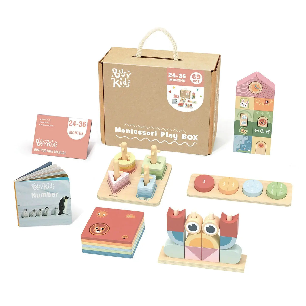 Coffret de Jeu Montessori pour les enfants - 24 à 36 mois - BusyKids by BusyKids