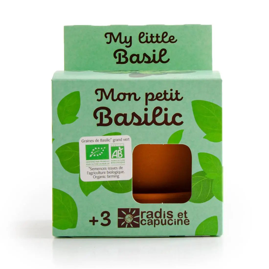 Plantes gourmandes - Basilic bio - Kit créatif de jardinage Enfant by Radis Et Capucine