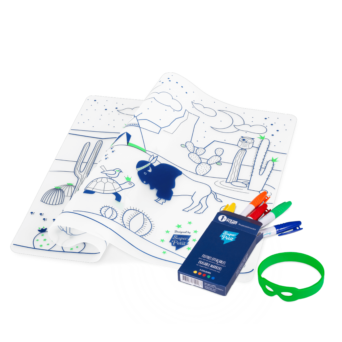 Jeu éducatif: Set de table en silicone CACTUS - Réutilisable - myplayground