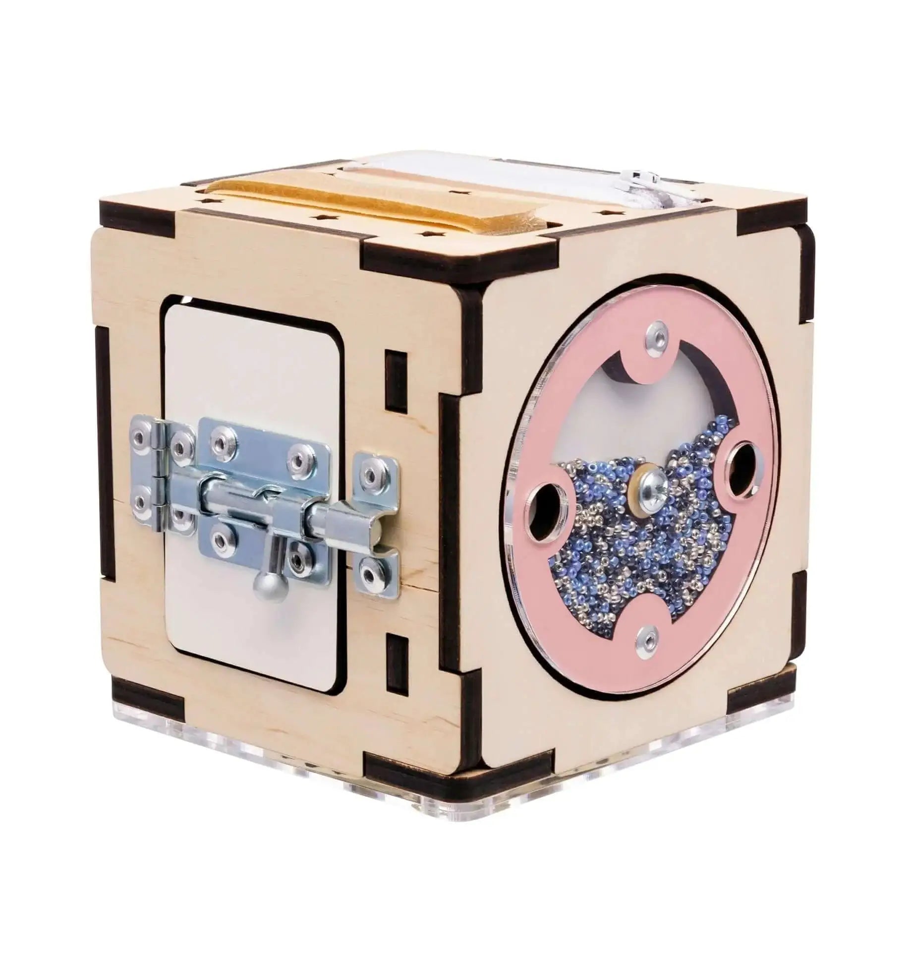 Cube d'activités - Bois Natura, 12 mois - BusyKids by BusyKids