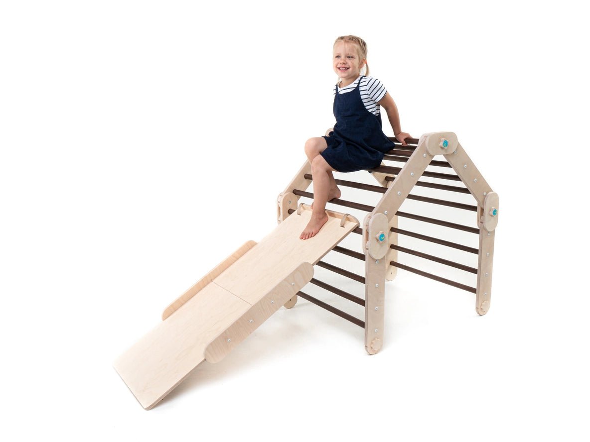 Gymnase d'Activité Pikler Transformable Foncé - Happymoon - myplayground