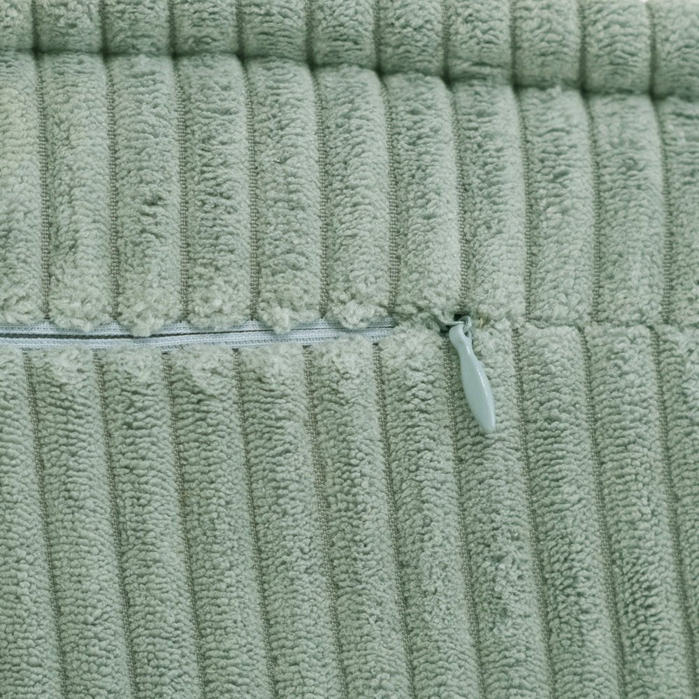 Chaise longue enfant, 150x60x25 cm, velours côtelé vert premium - Plush Nest by Misioo