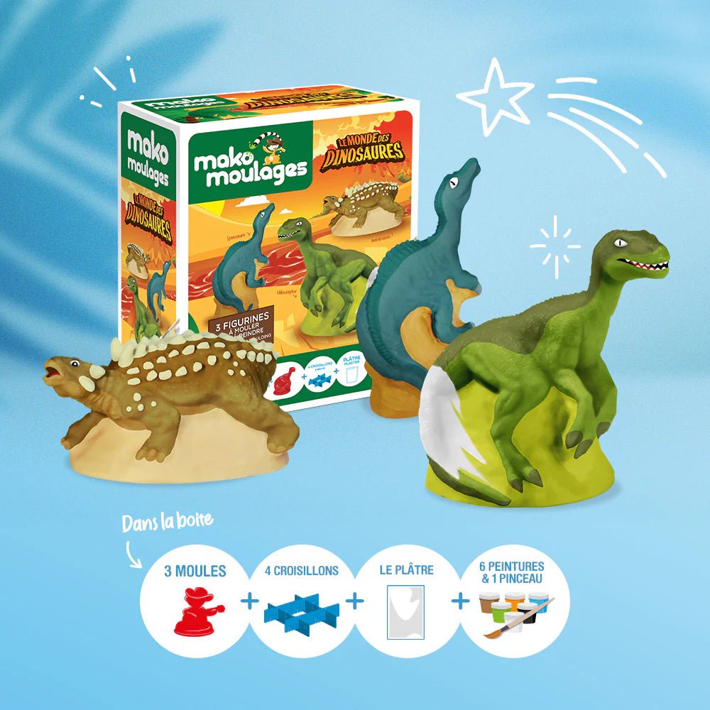 Mako Moulages - Monde des Dinosaures (3 moules) - Mako Créations by Mako Créations