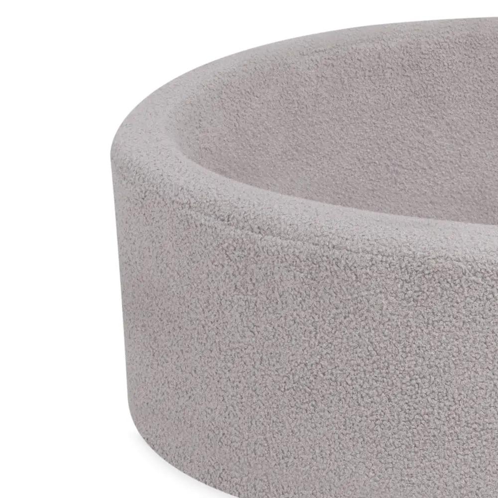 Piscine à balles - ronde 90x30 cm, agneau gris- Plush Nest - Misioo by Misioo