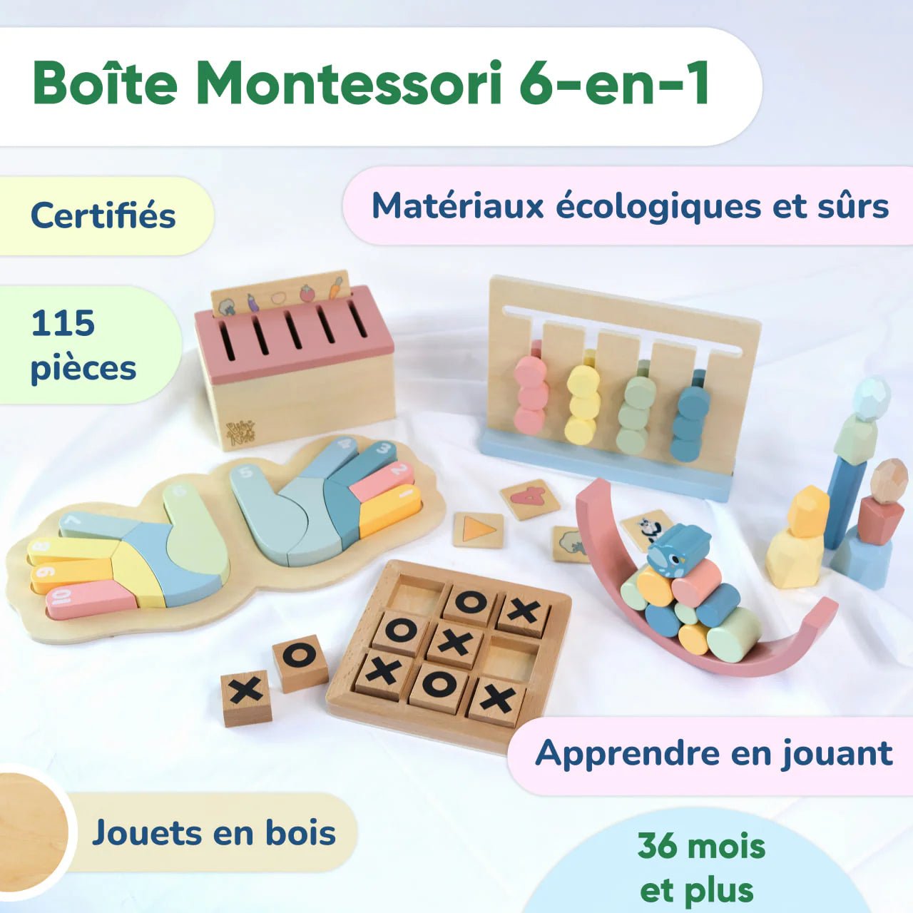 Coffret de Jeu Montessori pour les enfants - 36 mois et + - BusyKids - myplayground
