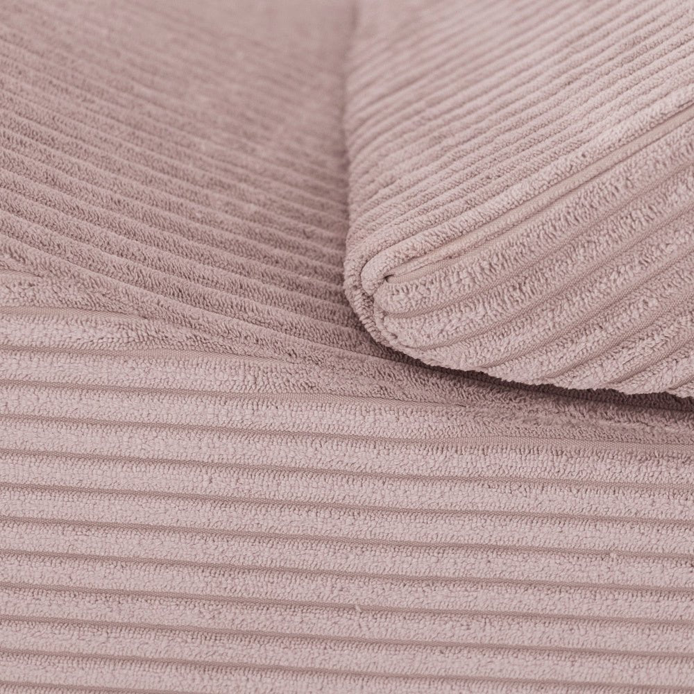 Chaise longue enfant inclinable 145x35x45 cm - velours côtelé rose clair premium, confortable – Plush Nest - myplayground