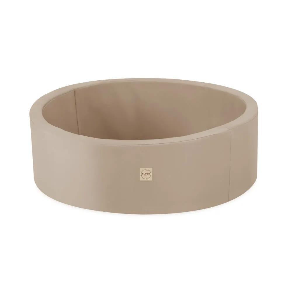 Piscine à balles extérieure - ronde 90x30 cm, beige imperméable ( 200 balles or, perle)– Plush Nest by Misioo