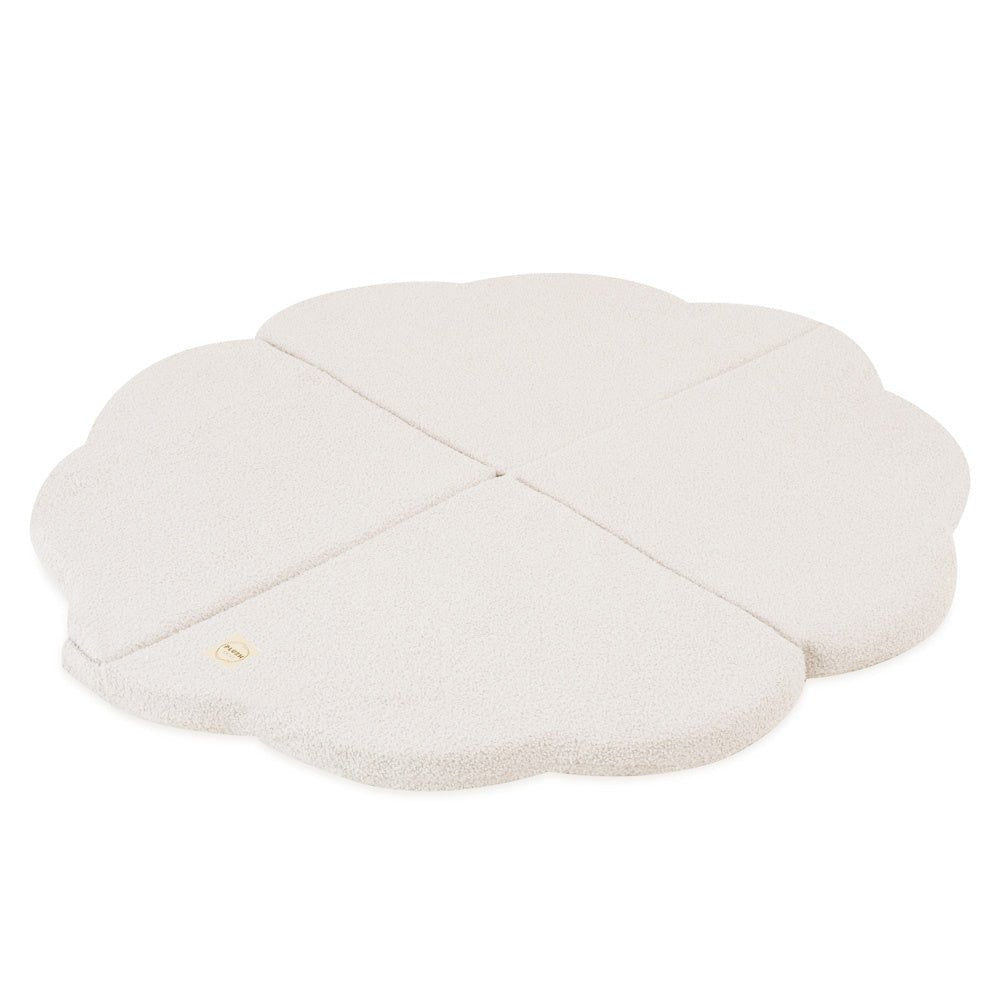 Tapis fleur - 15x115x5 cm, agneau crème moelleux, tapis de jeu - Plush Nest - myplayground