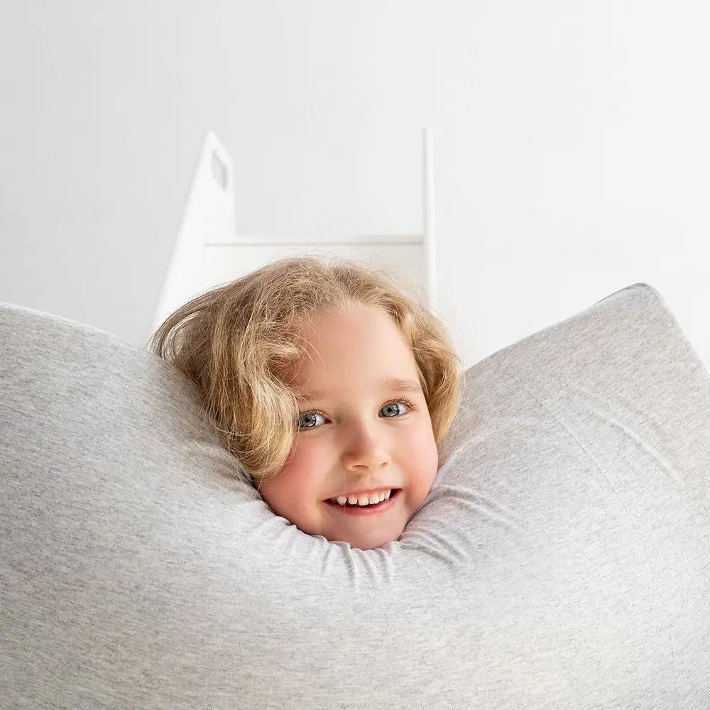 Piscine à balles - ronde 90x30 cm, coton gris - Plush Nest - Misioo by Misioo