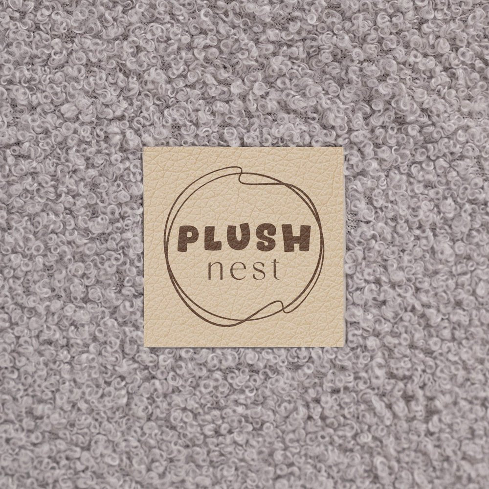 Piscine à balles - ronde 90x30 cm, agneau gris - Plush Nest - Misioo - myplayground