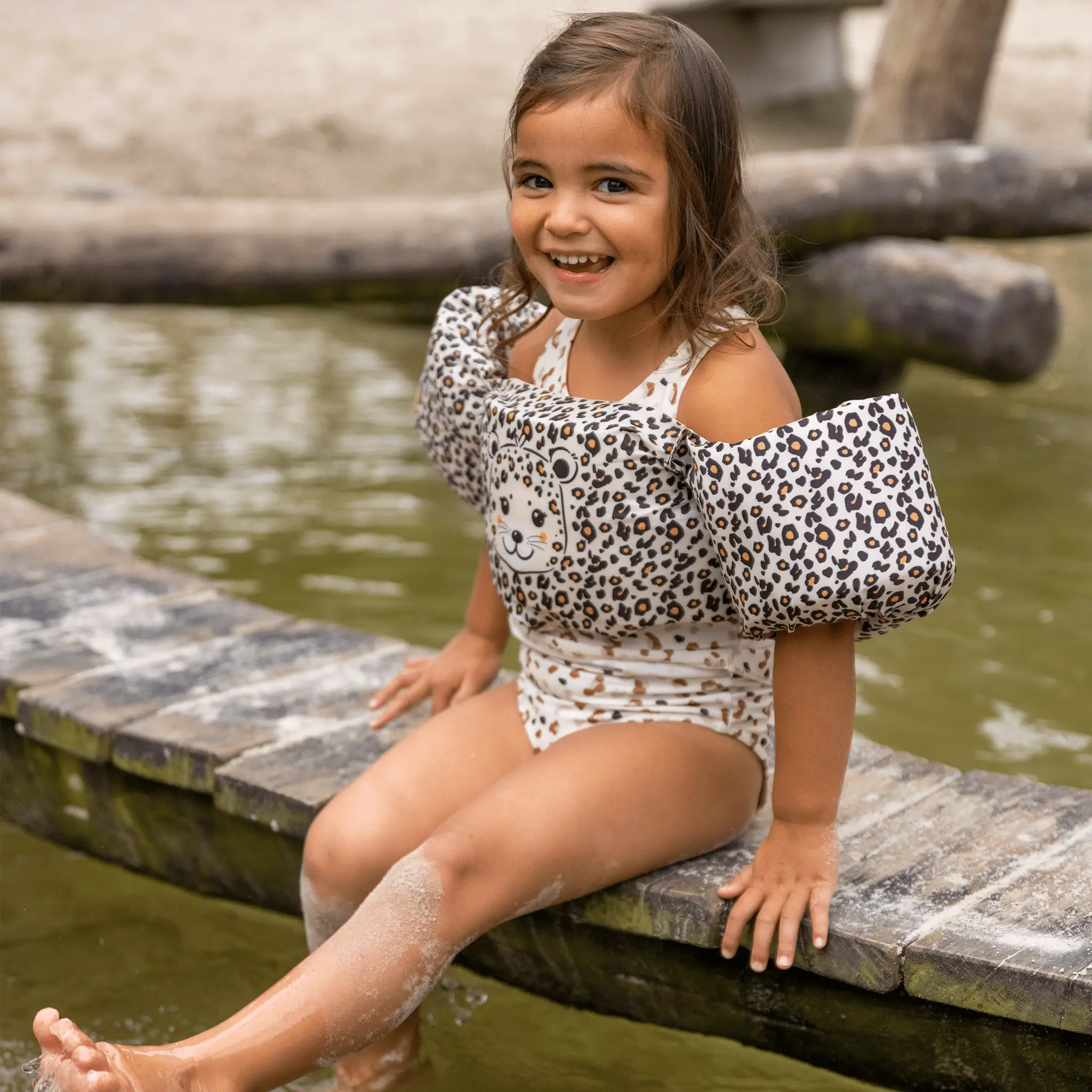 Brassards de natation à imprimé léopard ( 2 à 6 ans ) - Swim Essentials by Swim Essentials