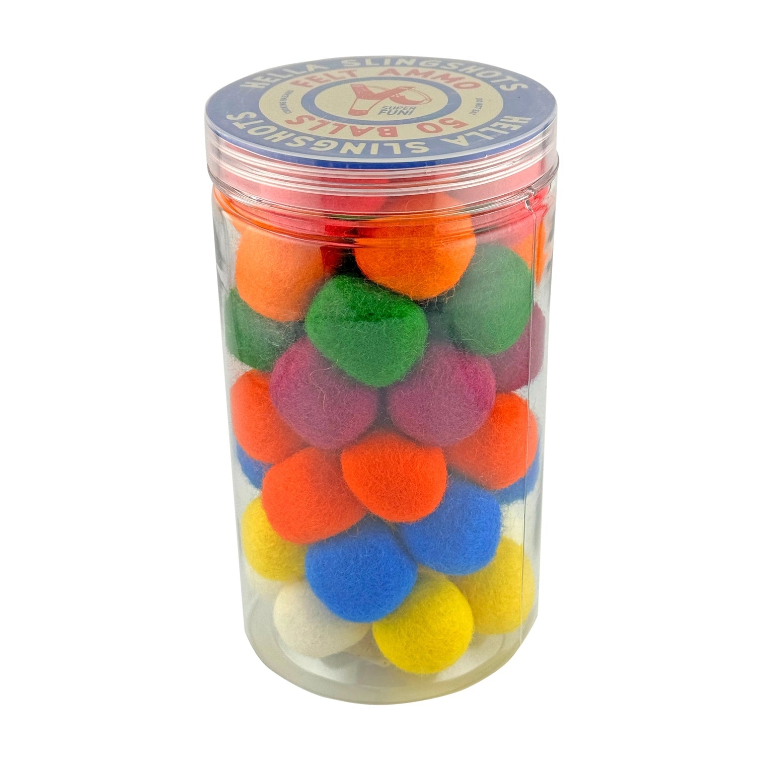 Bocal à Munitions pour Lance - pierres - 50 Boules en Feutre - myplayground