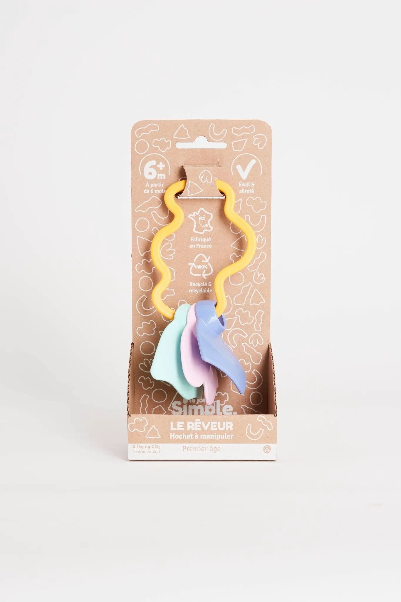 Hochet à manipuler - Made in France - 6mois+ -Ecoresponsable by Le Jouet Simple