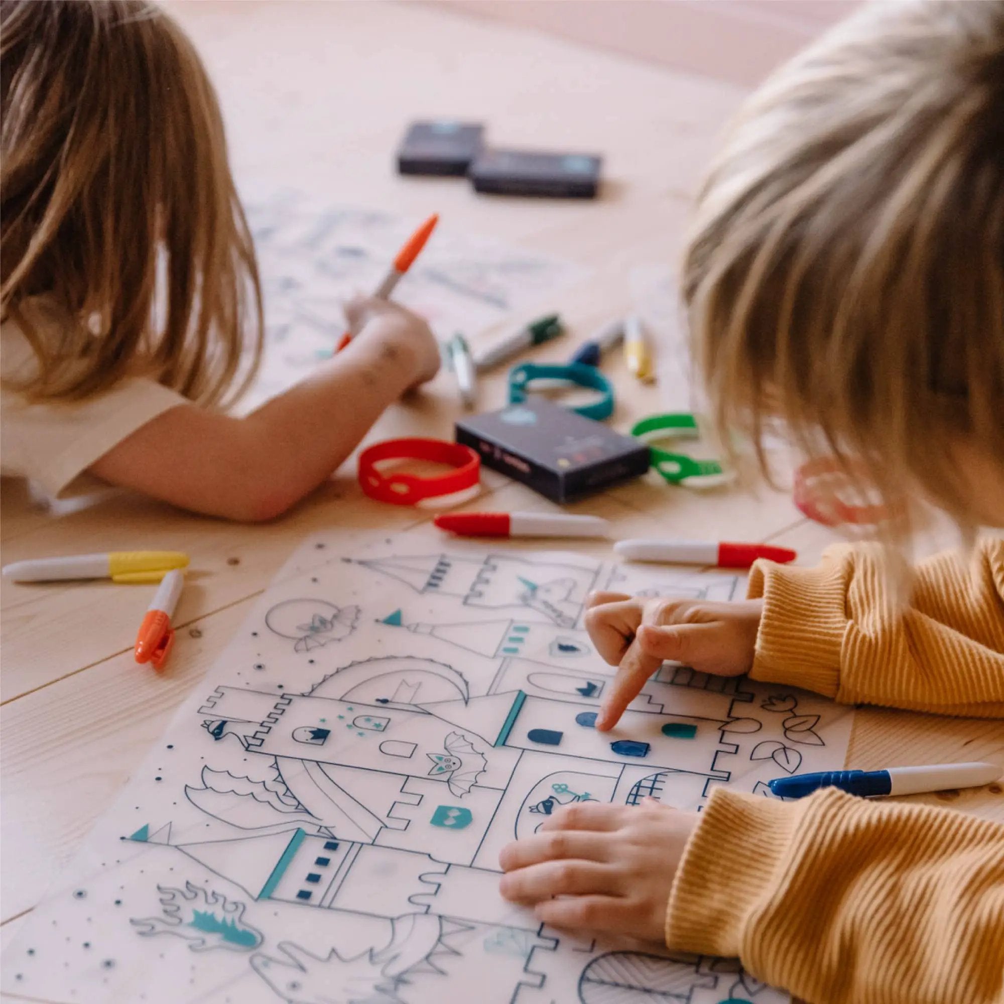 Jeu éducatif: Set de table en silicone CHATEAU -réutilisable by SuperPetit