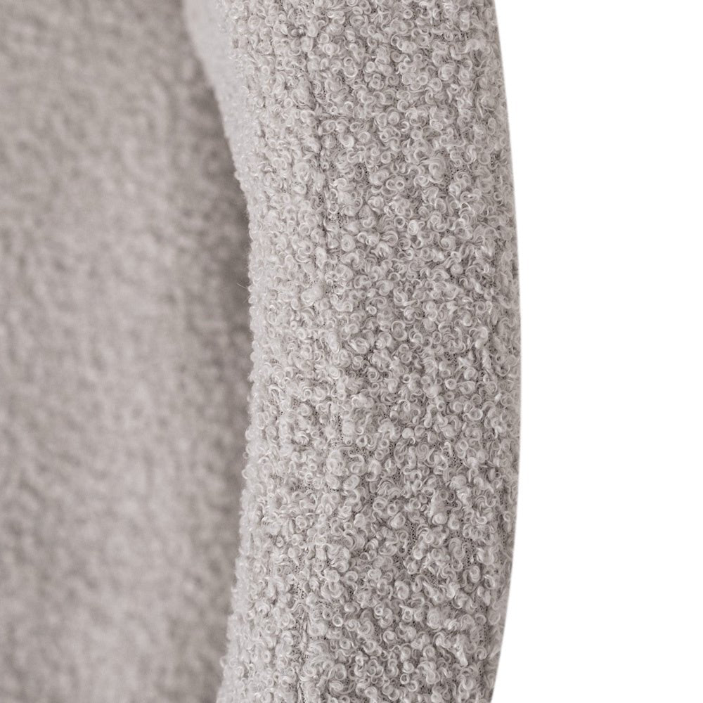 Piscine à balles, ronde, 90x30 cm, agneau gris (+ 200 boules argent, perle, transparentes) -Plush Nest - Misioo by Misioo