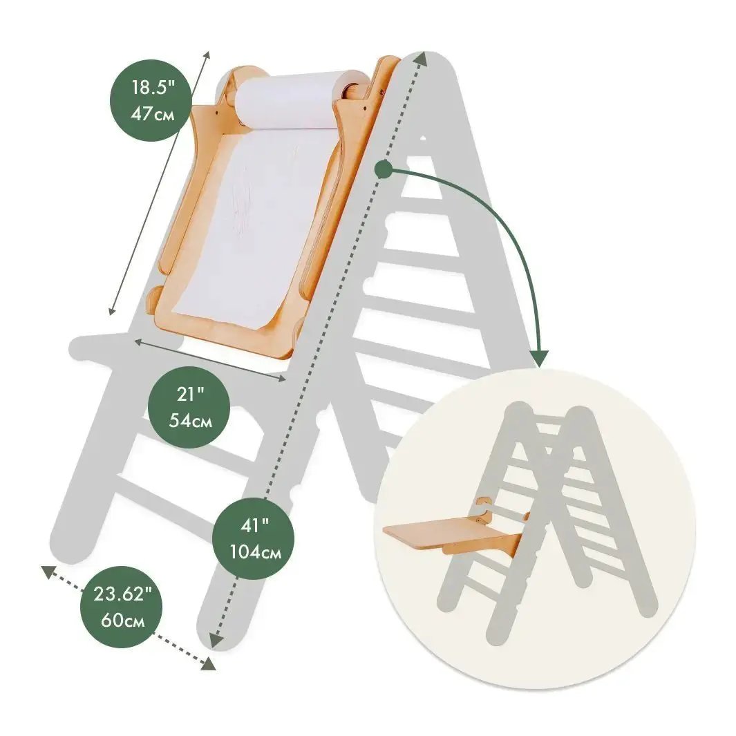 Kids Multifunctional Adjustable Easel Desk With Chair For Indoor Art And Learning Playroom by Goodevas