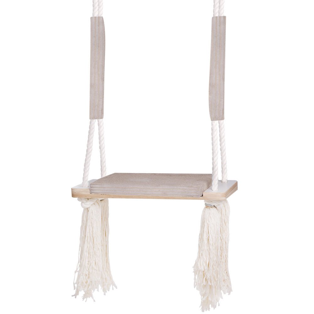 Balançoire d'intérieur plate - Velours côtelé beige premium - Plush Nest - myplayground