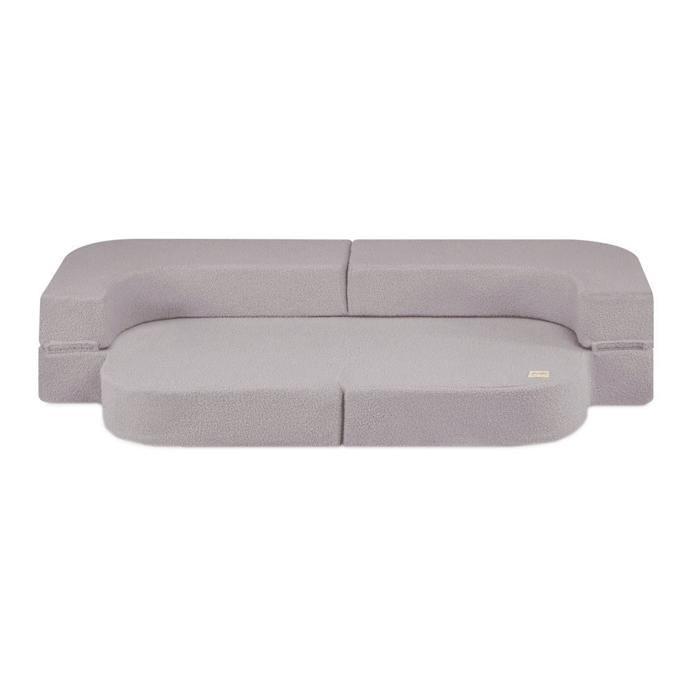 Canapé - lit Foldie - Agneau gris, lavable, imperméable - Plush Nest - myplayground