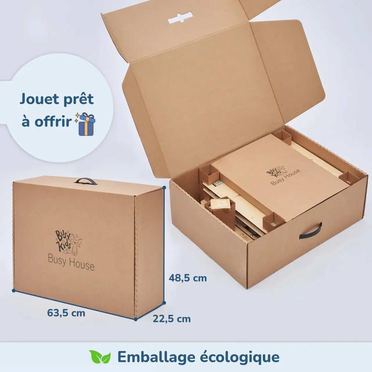 Ensemble Maisonnette Natura et Cube Interactif - Bois Natura - 12 à 18 mois - BusyKids by BusyKids