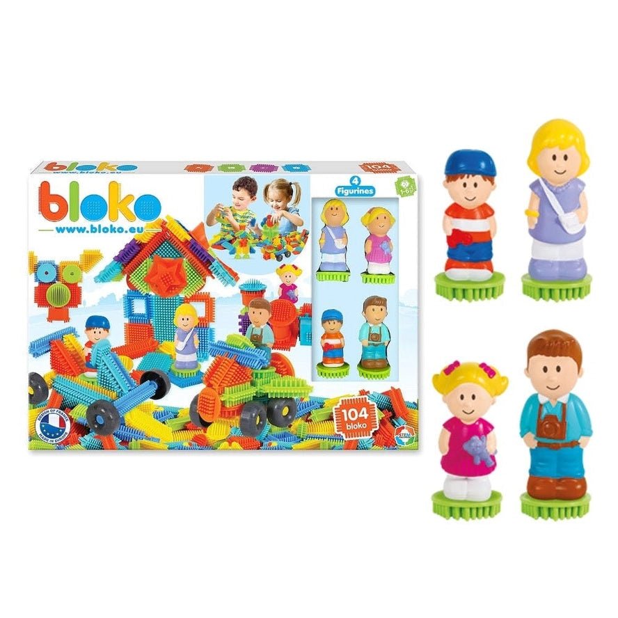 Coffret 100 Bloko + 4 Figurines 3D Famille - Bloko - myplayground