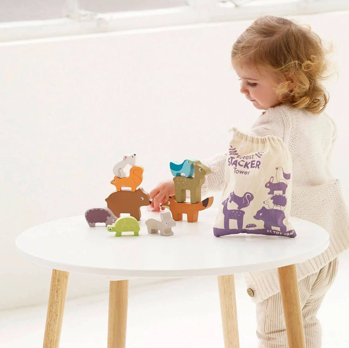 Jeu d'empilage d'animaux de la forêt - Jeu Montessori enfant by Le Toy Van