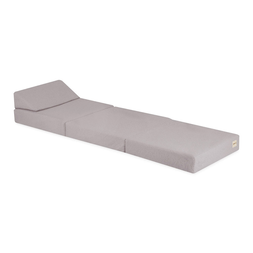 Matelas Foldie large avec appui - tête - Agneau gris - Plush Nest - myplayground
