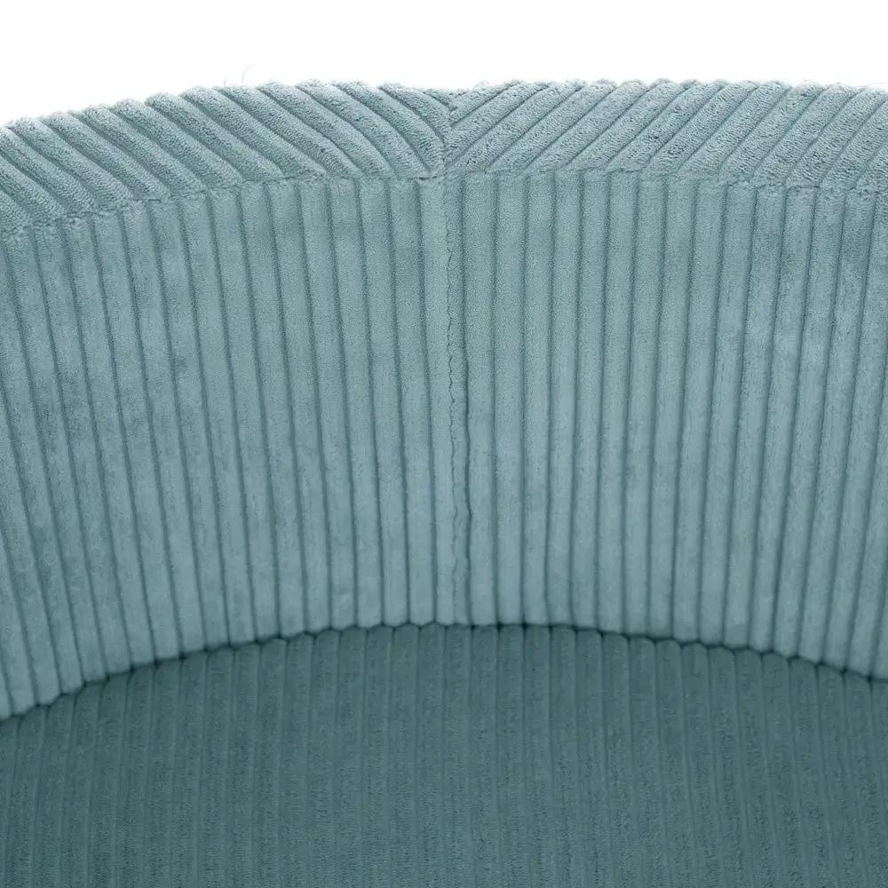 Piscine à balles - ronde 90x30 cm, velours côtelé prenium (+ 200 boules perle, perle menthe, argent) -Plush Nest- Misioo by Misioo