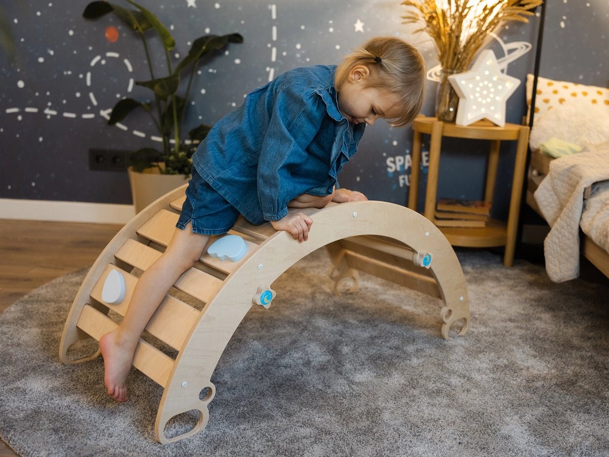 Arche d'Escalade + Rampe pour Alpiniste - Jeu de Motricité Enfant - Happymoon - myplayground