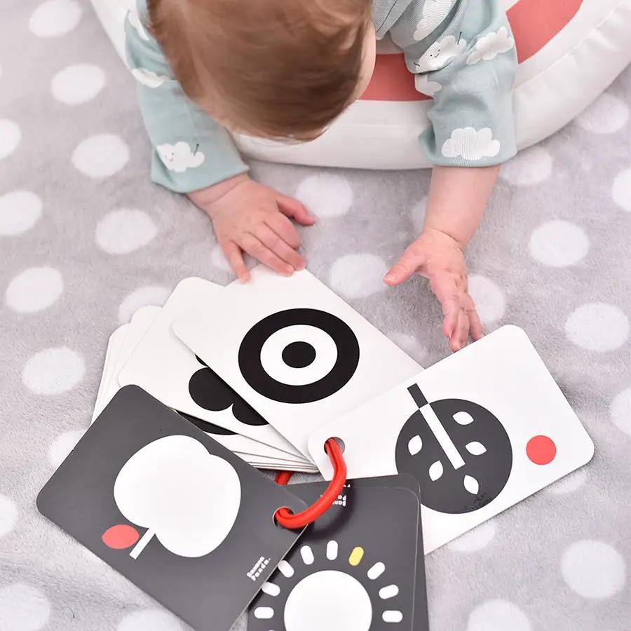 Cartes Flash à Contraste Élevé (0 mois +) - Sur Anneau - Banana Panda by Banana Panda