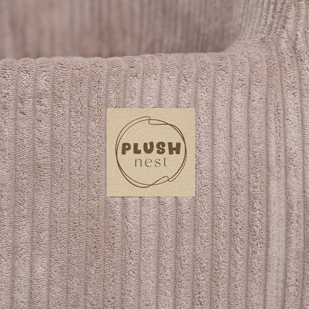 Fauteuil - beige velours côtelé premium, fauteuil enfant - Plush Nest by Misioo
