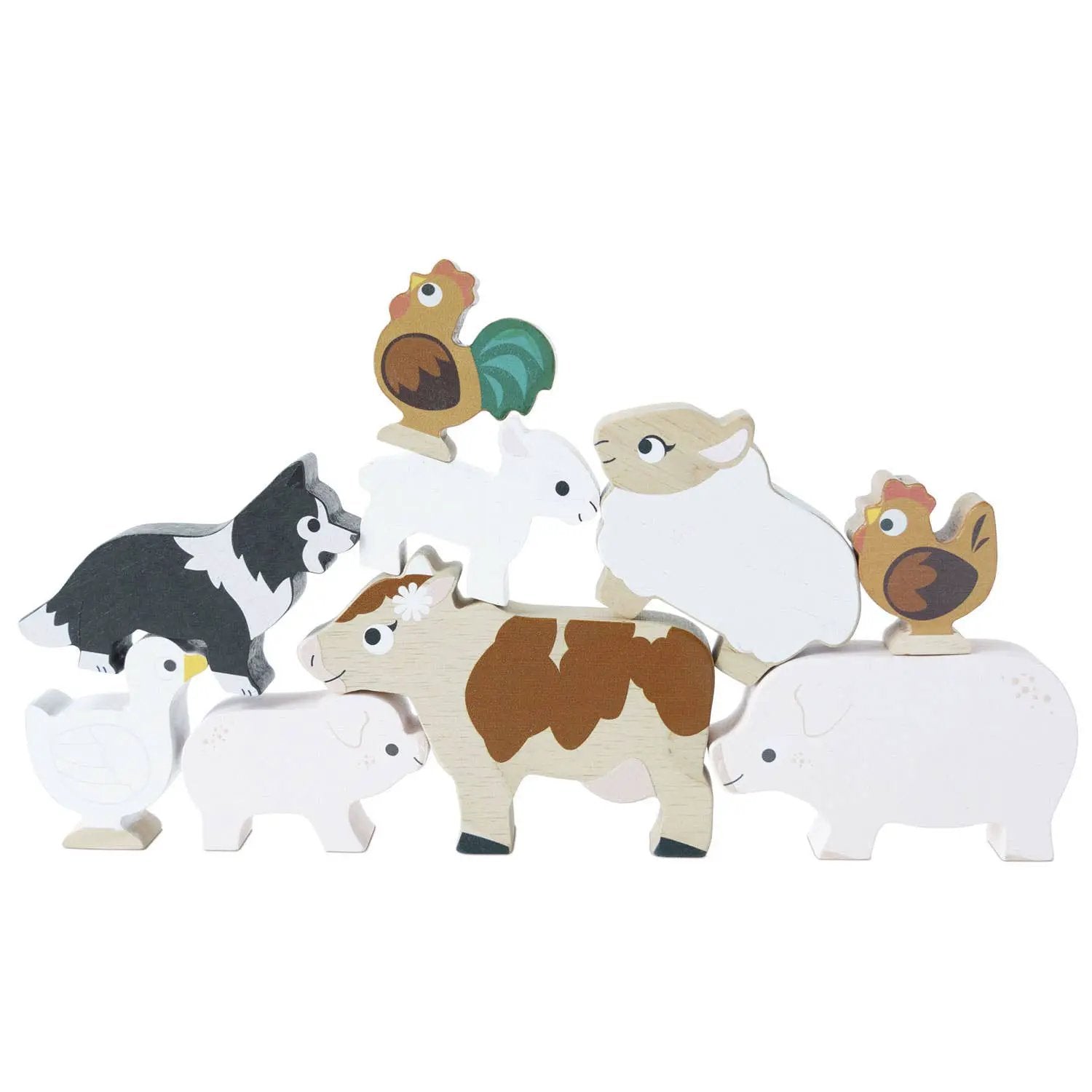 Jeu d'empilage d'animaux de ferme/Sunny Farm Stacker - Jeu Montessori enfant by Le Toy Van