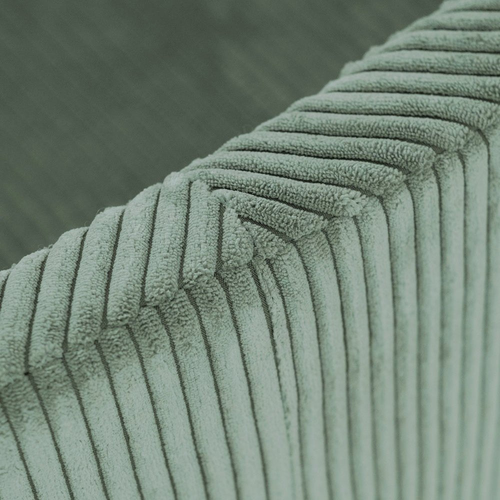 Piscine à balles - ronde 90x30 cm, verte, velours côtelé (+ 200 boules perle, perle menthe, or) - Plush Nest - Misioo - myplayground