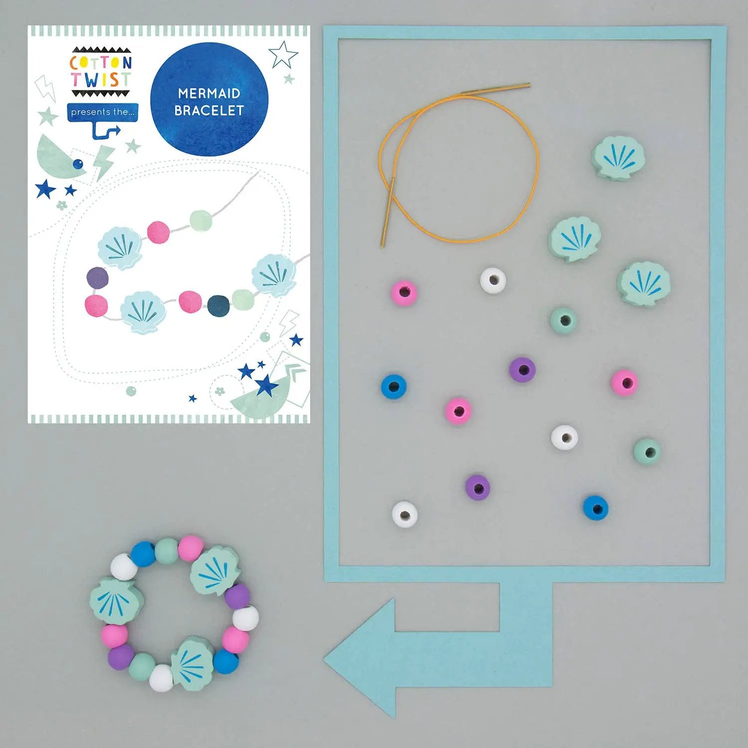 Faites votre propre bracelet sirène by Cotton Twist