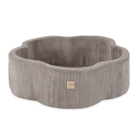 Piscine à balles, 95x30, beige, velours côtelé premium, Floral Fun Zone - Plush Nest - Misioo - myplayground