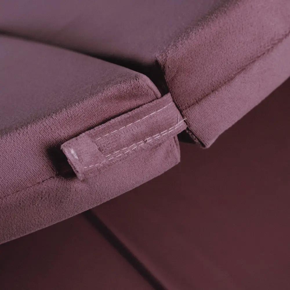Tapis Fleur - 120x120x5 cm, velours lilas, tapis de jeu - Plush Nest by Misioo