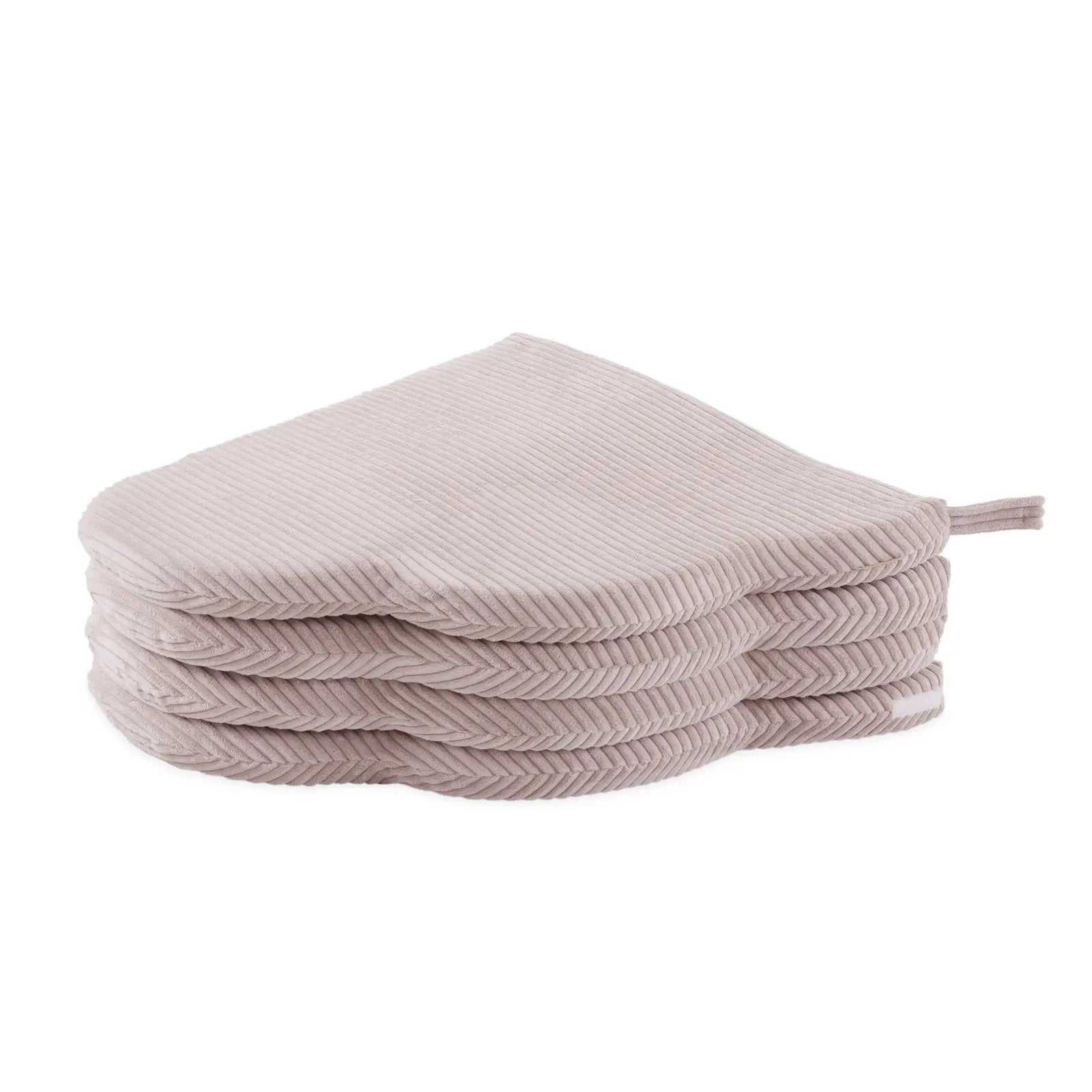 Tapis fleur - 15x115x5 cm, velours côtelé rose clair moelleux, tapis de jeu - Plush Nest by Misioo