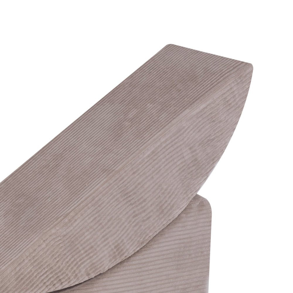 Chaise longue enfant inclinable 145x35x45 cm - velours côtelé beige premium, confortable – Plush Nest - myplayground