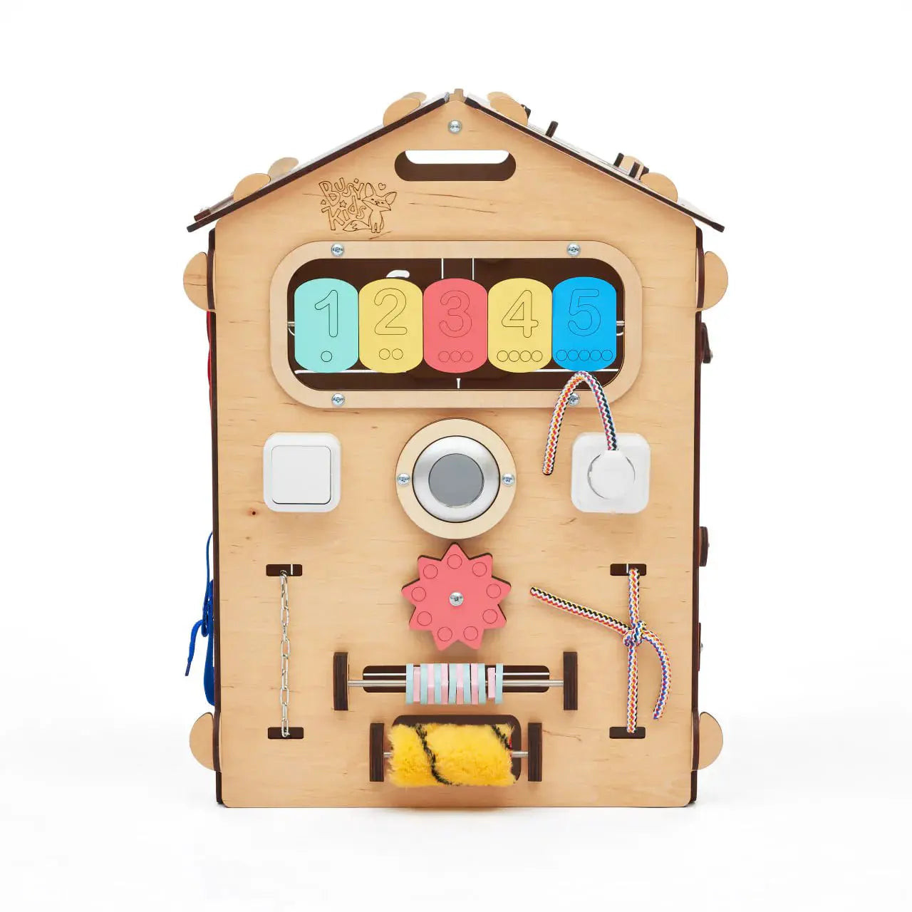 Maisonnette Éducative - Bois Natura, 12 à 18 mois - BusyKids by BusyKids