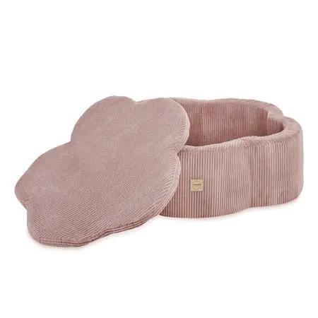 Piscine à balles - 95x30, rose, velours côtelé premium, Floral Fun Zone -Plush Nest -Misioo by Misioo