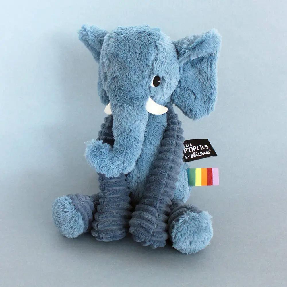 Peluche Les Ptipotos - Bleu Éléphant - Les Déglingos, France by Les Déglingos, France