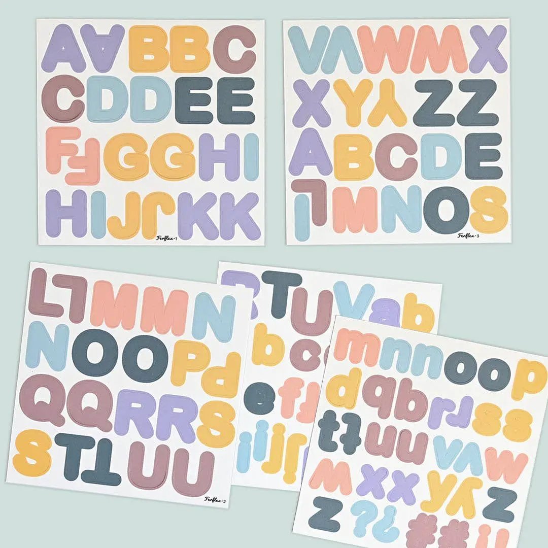 Lettres magnétiques - pastel - lot de 125 magnets by Ferflex