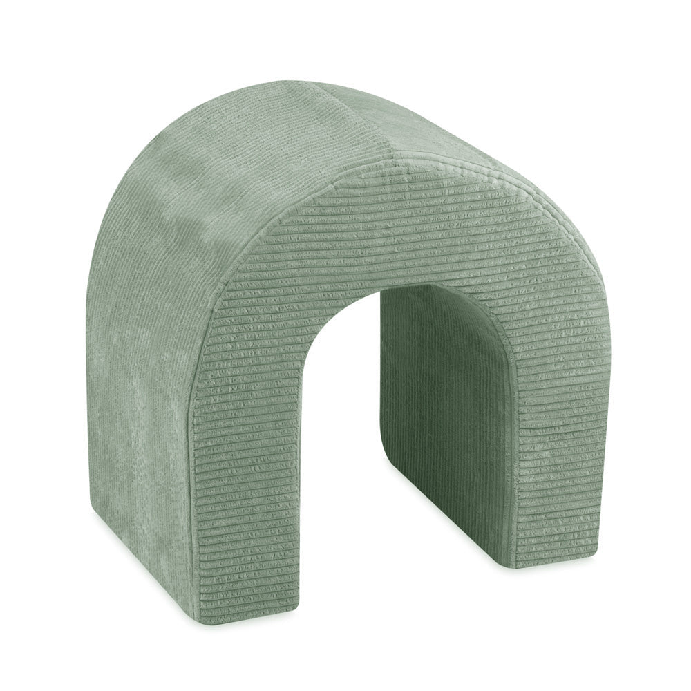 Château de terrain de jeu avec piscine +150 balles (perle, argent) – Velours côtelé vert premium – Plush Nest - myplayground