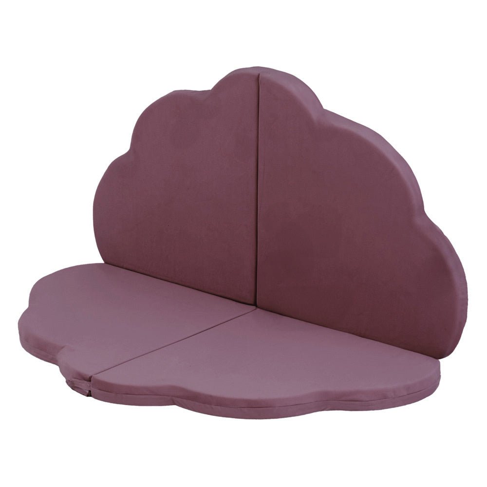 Tapis Fleur - 120x120x5 cm, velours lilas, tapis de jeu - Plush Nest by Misioo