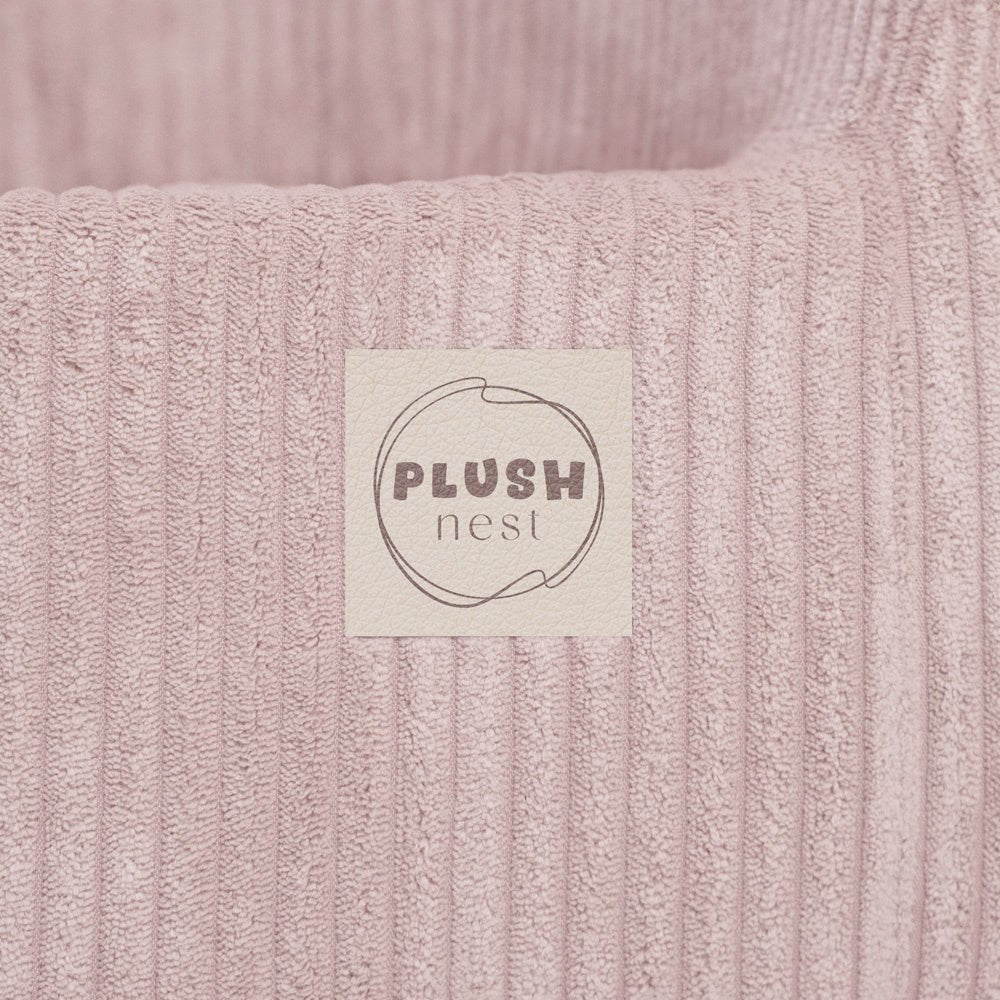 Fauteuil - rose clair, velours côtelé premium, fauteuil enfant - Plush Nest - myplayground