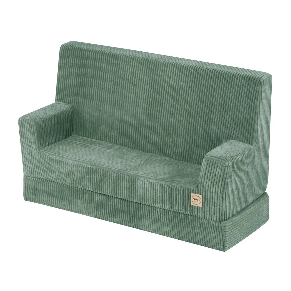 Canapé Foldie avec accoudoirs - Velours côtelé vert premium - PLUSH NEST by Misioo
