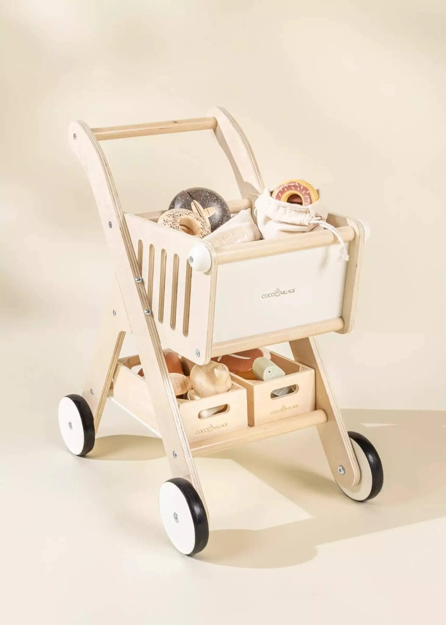 Panier d'achats en bois - Foam - Coco Village by Coco Village