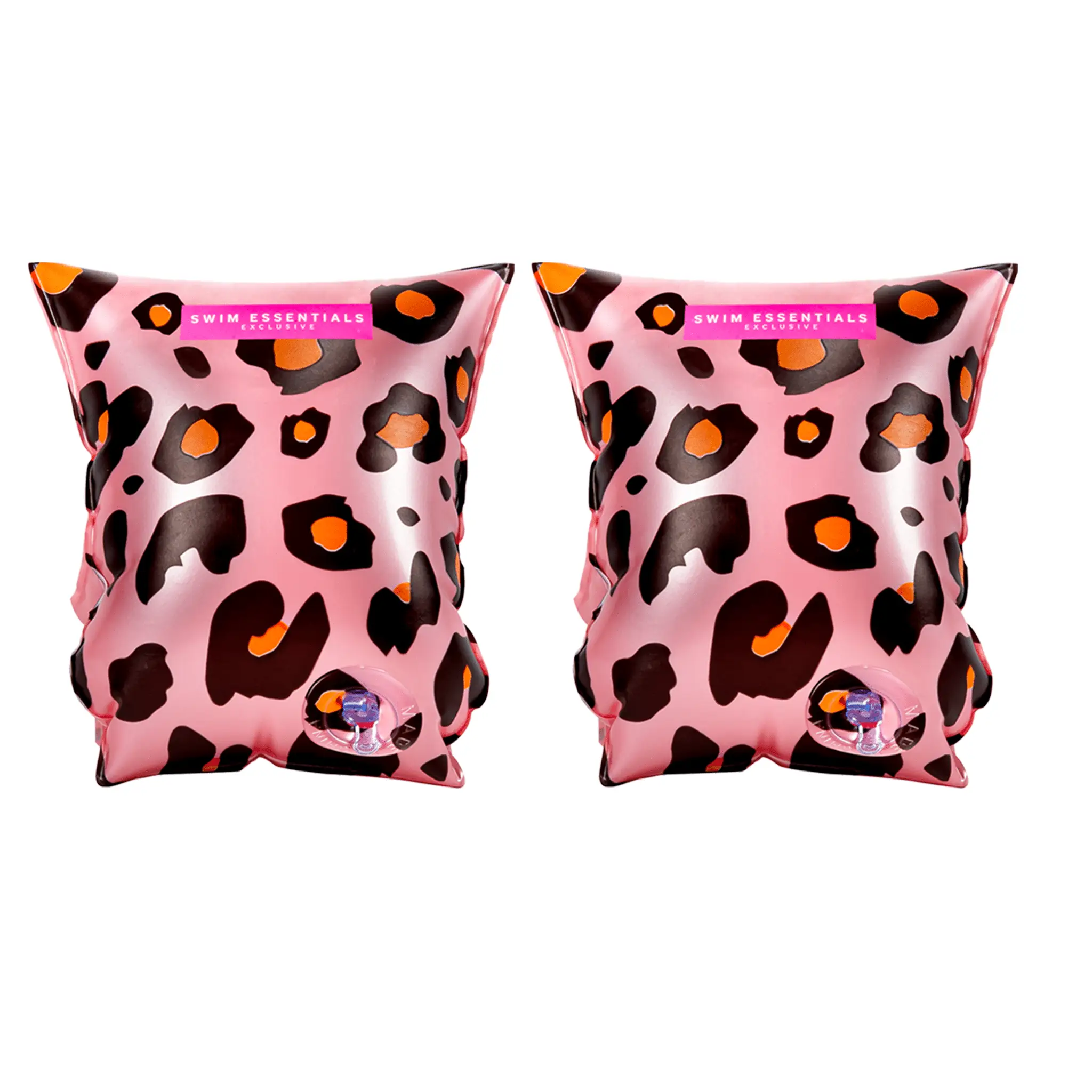 Brassards imprimé léopard - 0 à 2 ans, rose - Swim Essentials by Swim Essentials